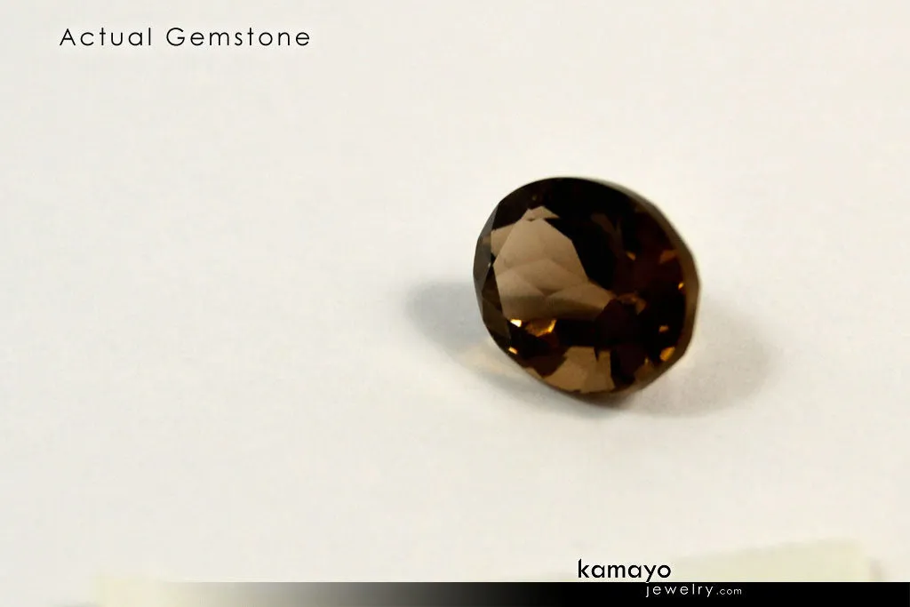 SMOKY QUARTZ RING - 10x8mm Smoky Quartz Ring for Women