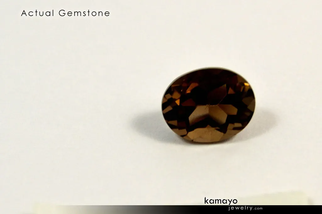 SMOKY QUARTZ RING - 10x8mm Smoky Quartz Ring for Women