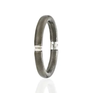 Snakeskin Translucent Black Bangle Bracelet
