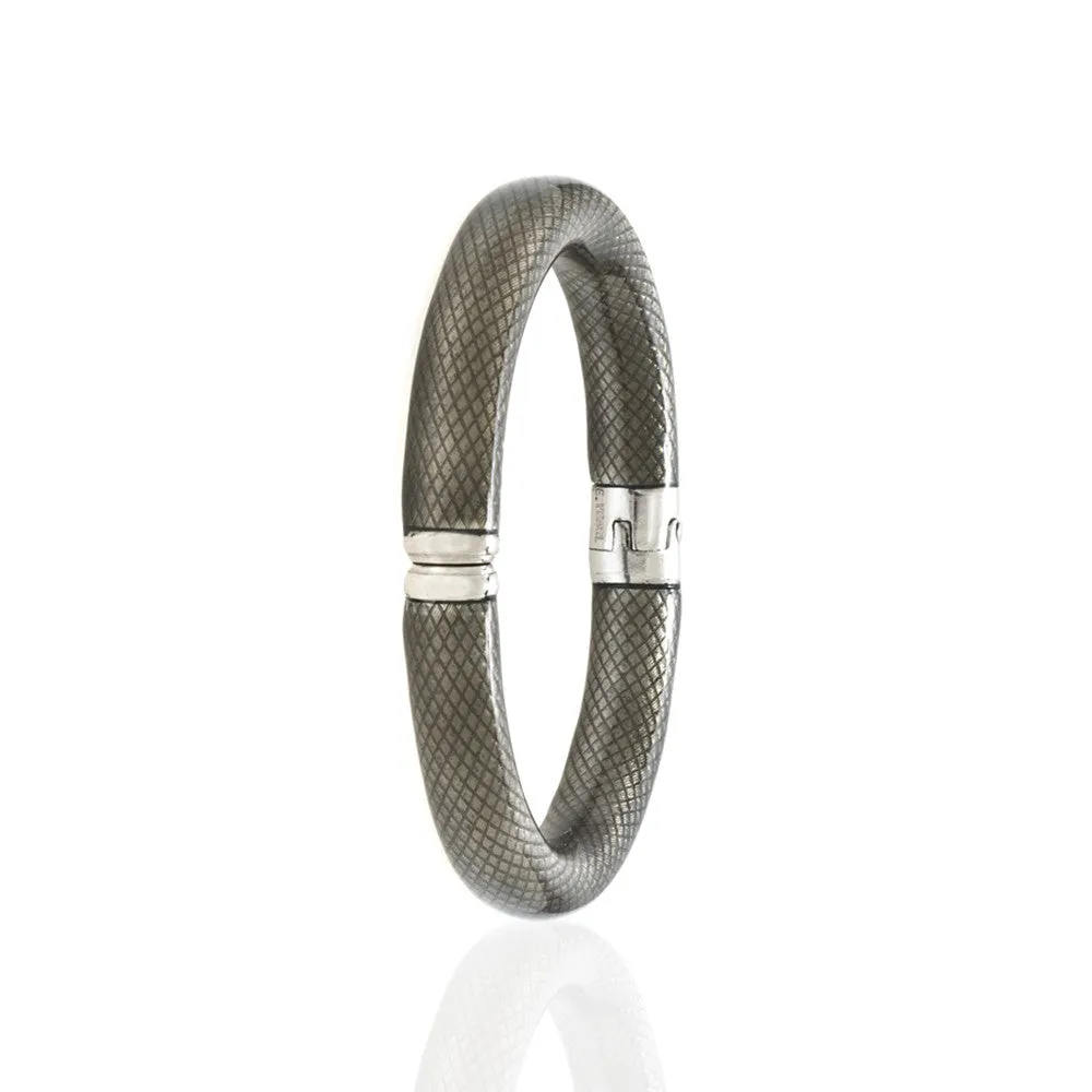Snakeskin Translucent Black Bangle Bracelet