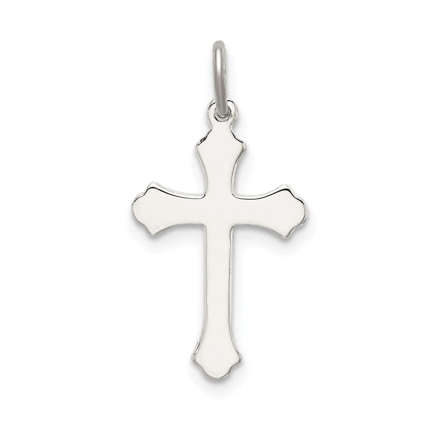 Solid Sterling Silver Antiqued Cross Pendant