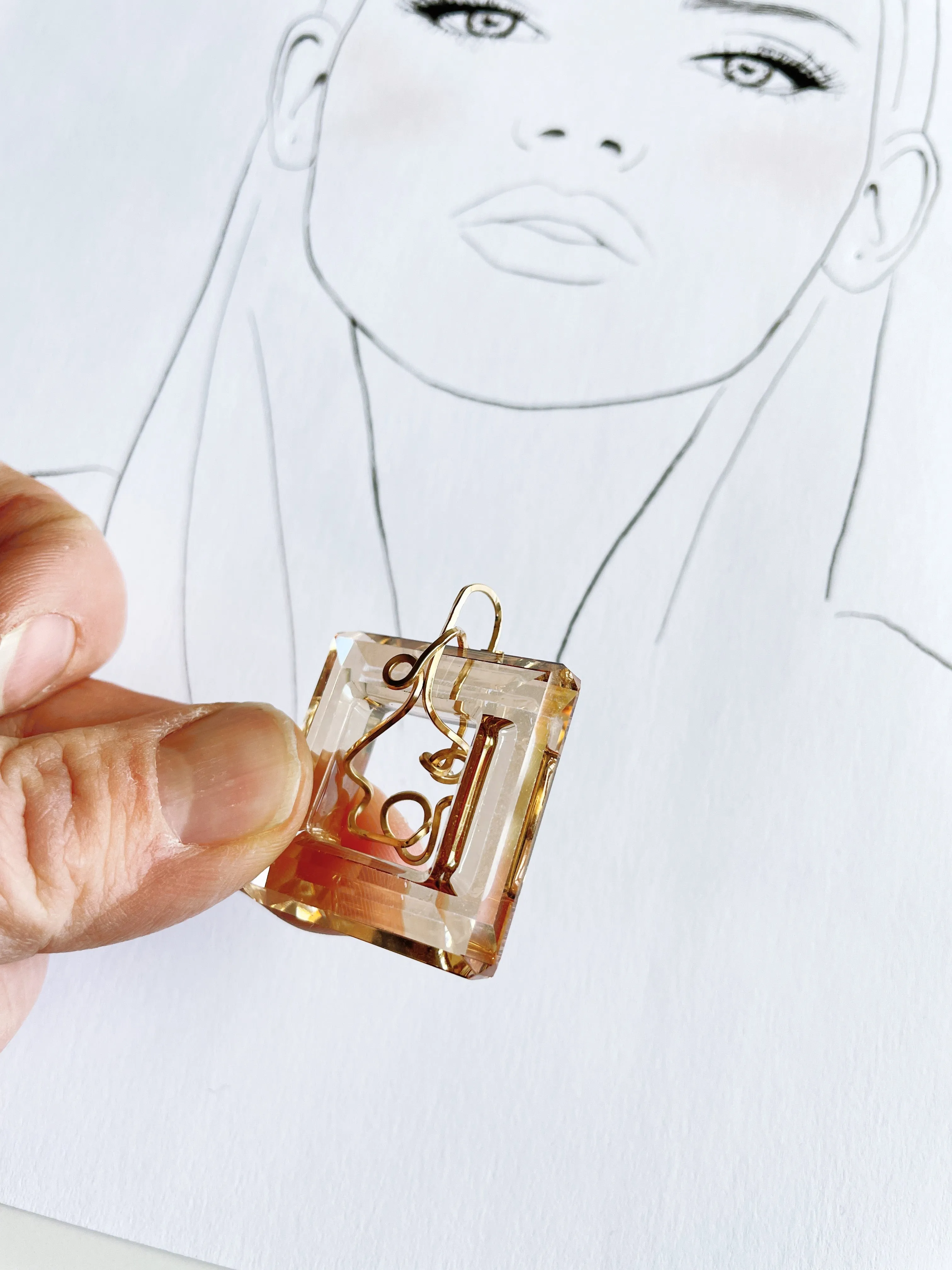 Square Glass Pendant