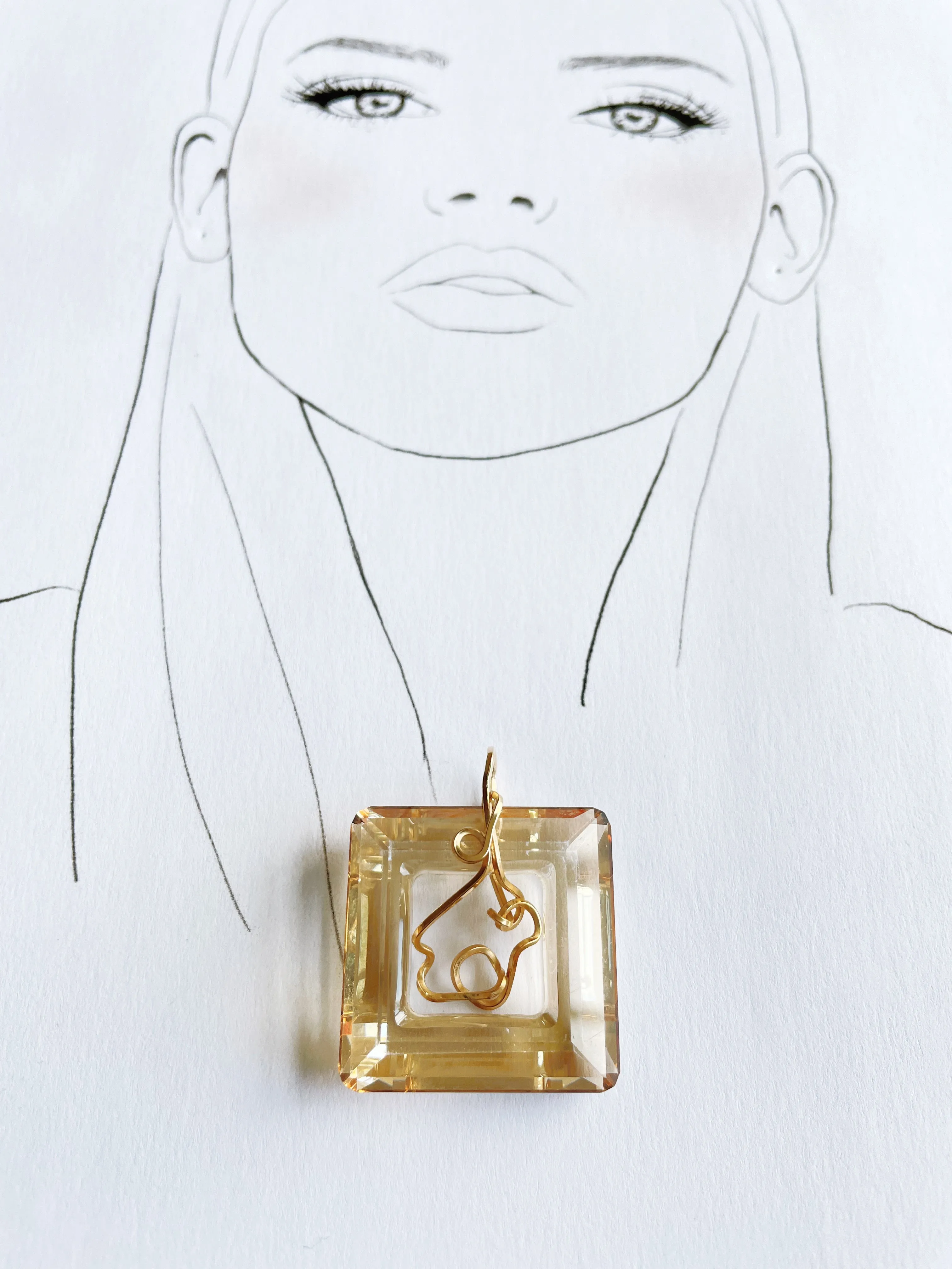 Square Glass Pendant