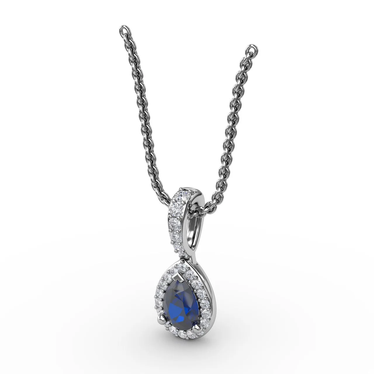 Statement Sapphire and Diamond Pendant