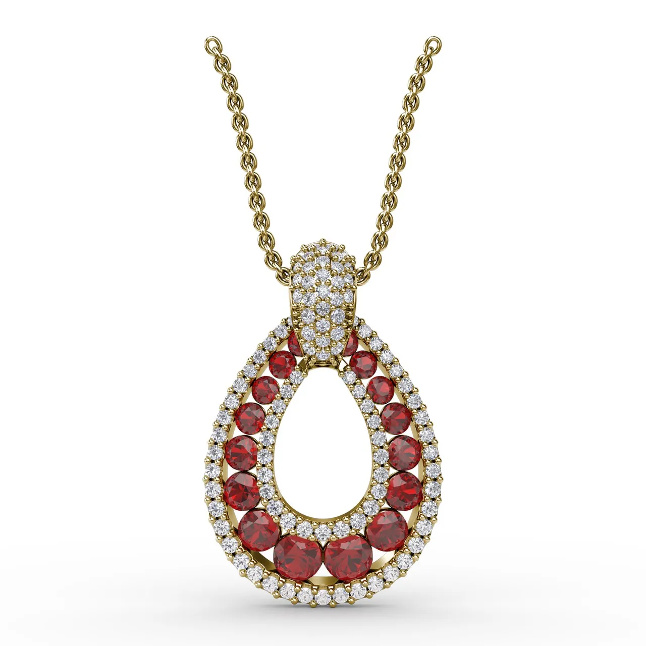 Steal The Spotlight Ruby and Diamond Pendant