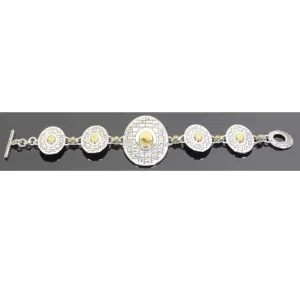 Sterling Silver Bracelet Gold 14kt Overlay