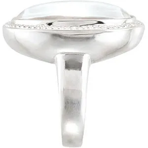 Sterling Silver Multi-Gemstone Granulated Design Ring, Size 7