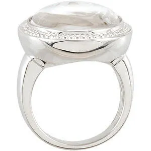 Sterling Silver Multi-Gemstone Granulated Design Ring, Size 7