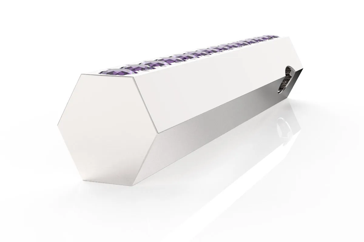 STONE BAR - Silver Birthstone Pavé - Pendant