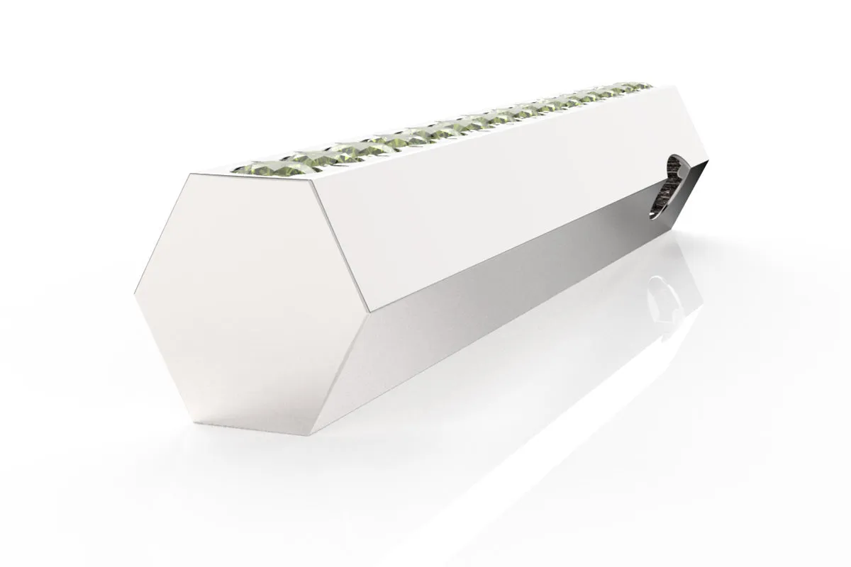 STONE BAR - Silver Birthstone Pavé - Pendant