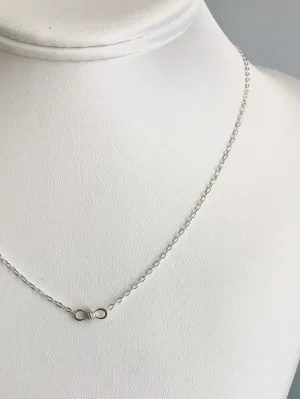 The Petite Infinity Knot Station Necklace, Silver