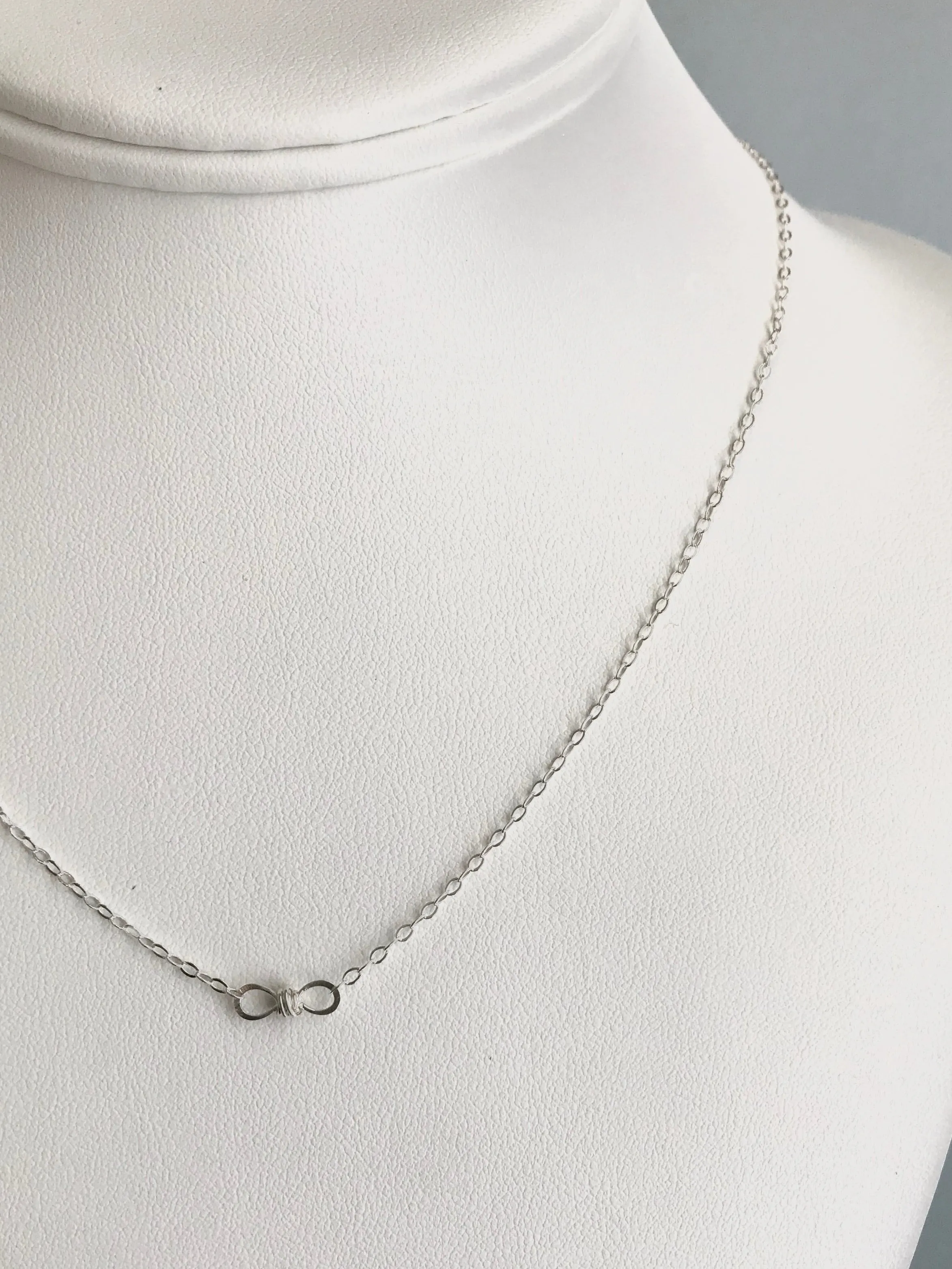 The Petite Infinity Knot Station Necklace, Silver