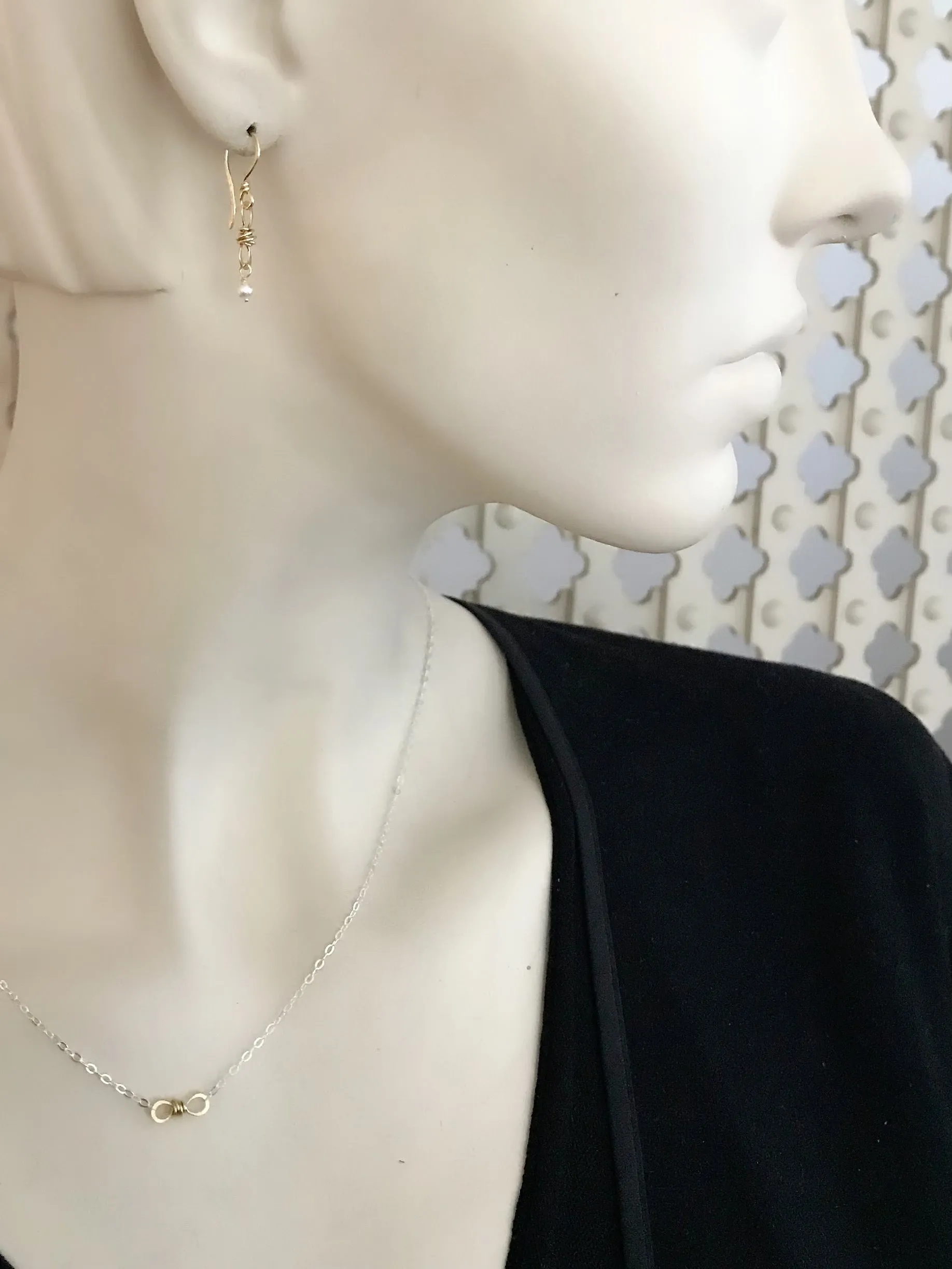 The Petite Infinity Knot Station Necklace, Silver