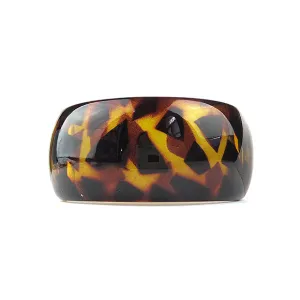 Tortoise Acrylic Bangle - Wide (WS)
