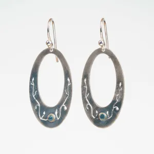 Treescape Silver Hoop Earrings