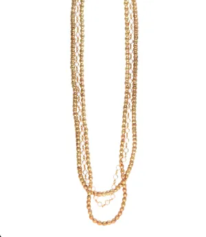 Triple Layer Large Crystal Ethiopian Necklace