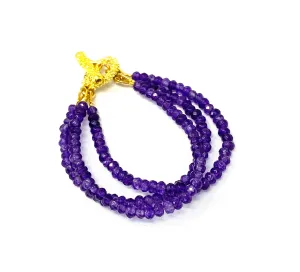 Triple Strand Amethyst Bracelet