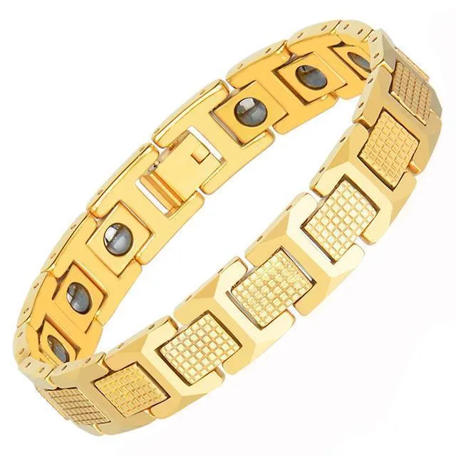 Tungsten Men's Magnetic Energy Germanium Bracelet