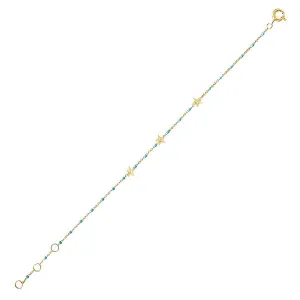 Turquoise Star Beaded Bracelet