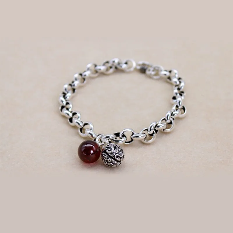 Unique Bell Chain bracelet For Women 925 Silver Wedding Jewelry