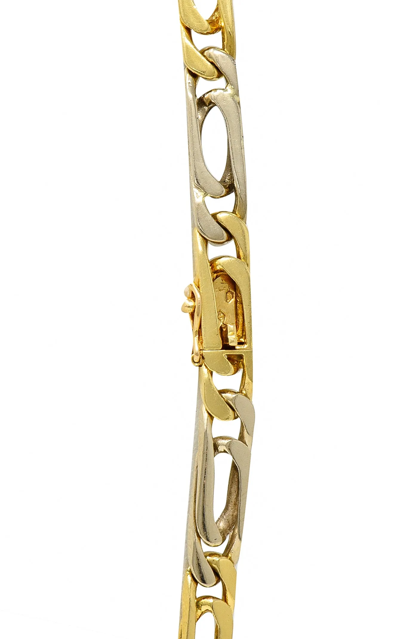 Van Cleef & Arpels French 1960's 18 Karat Gold Curb Link Vintage Bracelet Necklace Set