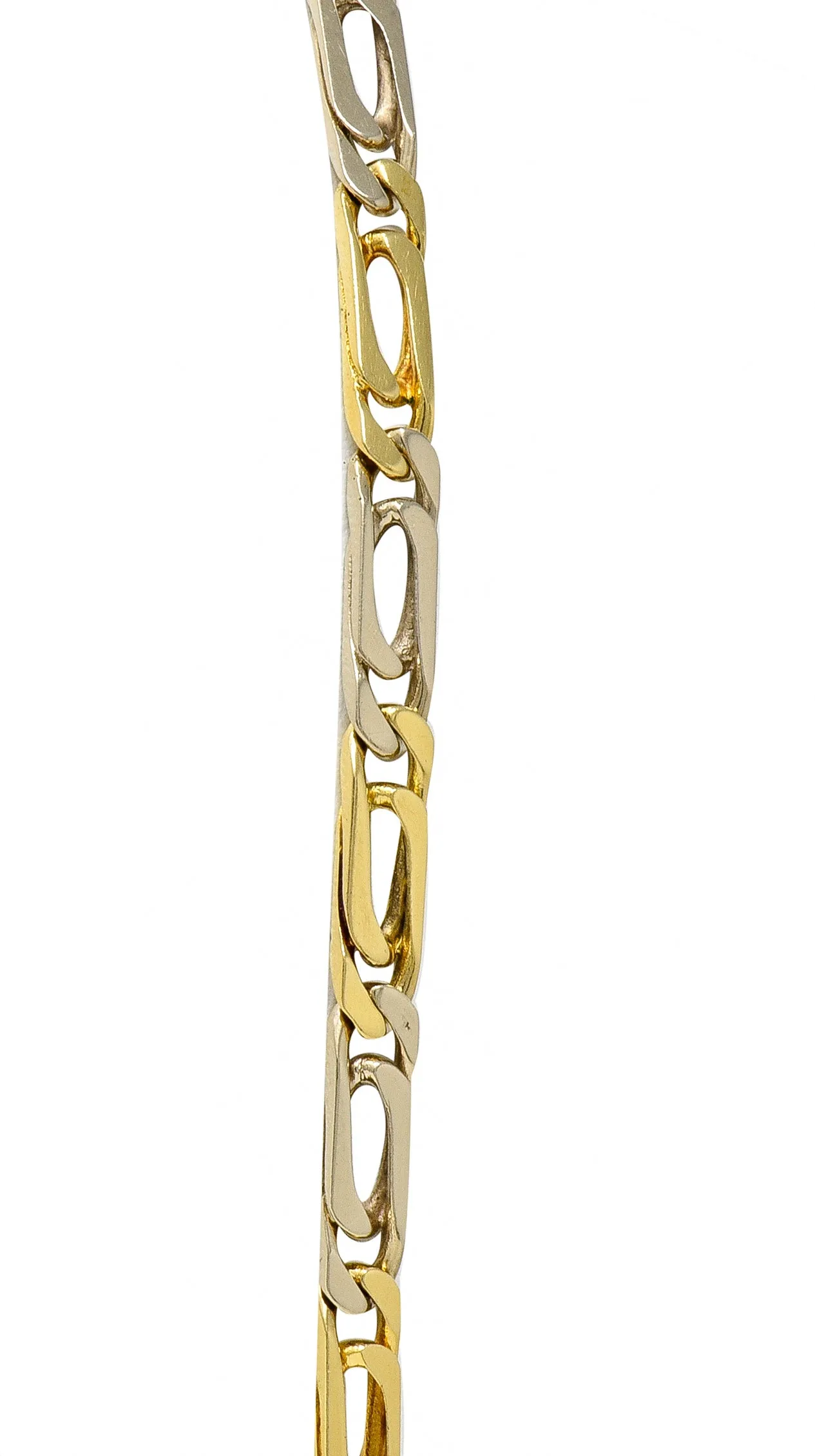 Van Cleef & Arpels French 1960's 18 Karat Gold Curb Link Vintage Bracelet Necklace Set
