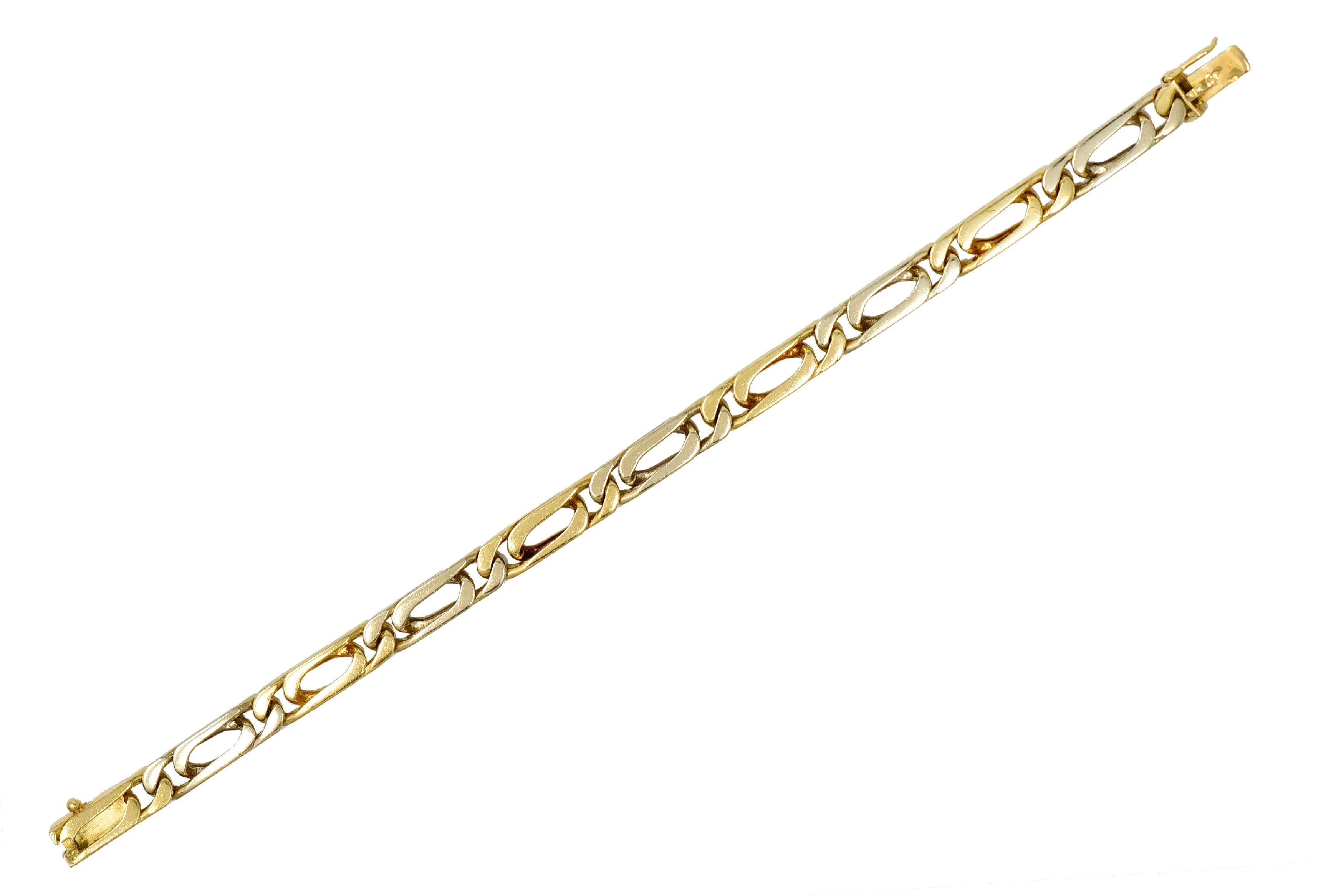 Van Cleef & Arpels French 1960's 18 Karat Gold Curb Link Vintage Bracelet Necklace Set