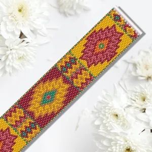 Vertical Peyote Pattern - Bracelet ZAPOPAN