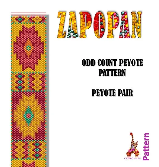 Vertical Peyote Pattern - Bracelet ZAPOPAN