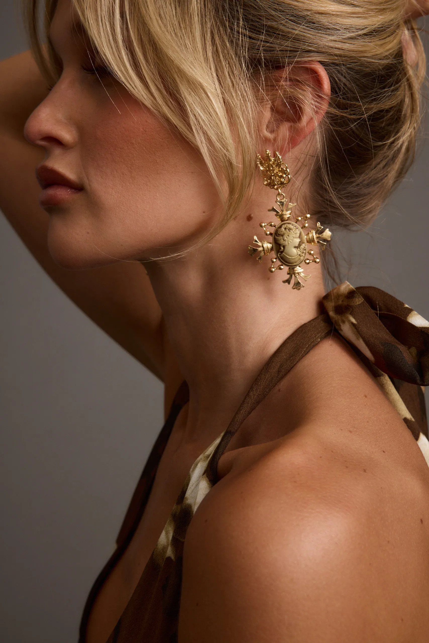 Victorian Gold Statement Earrings