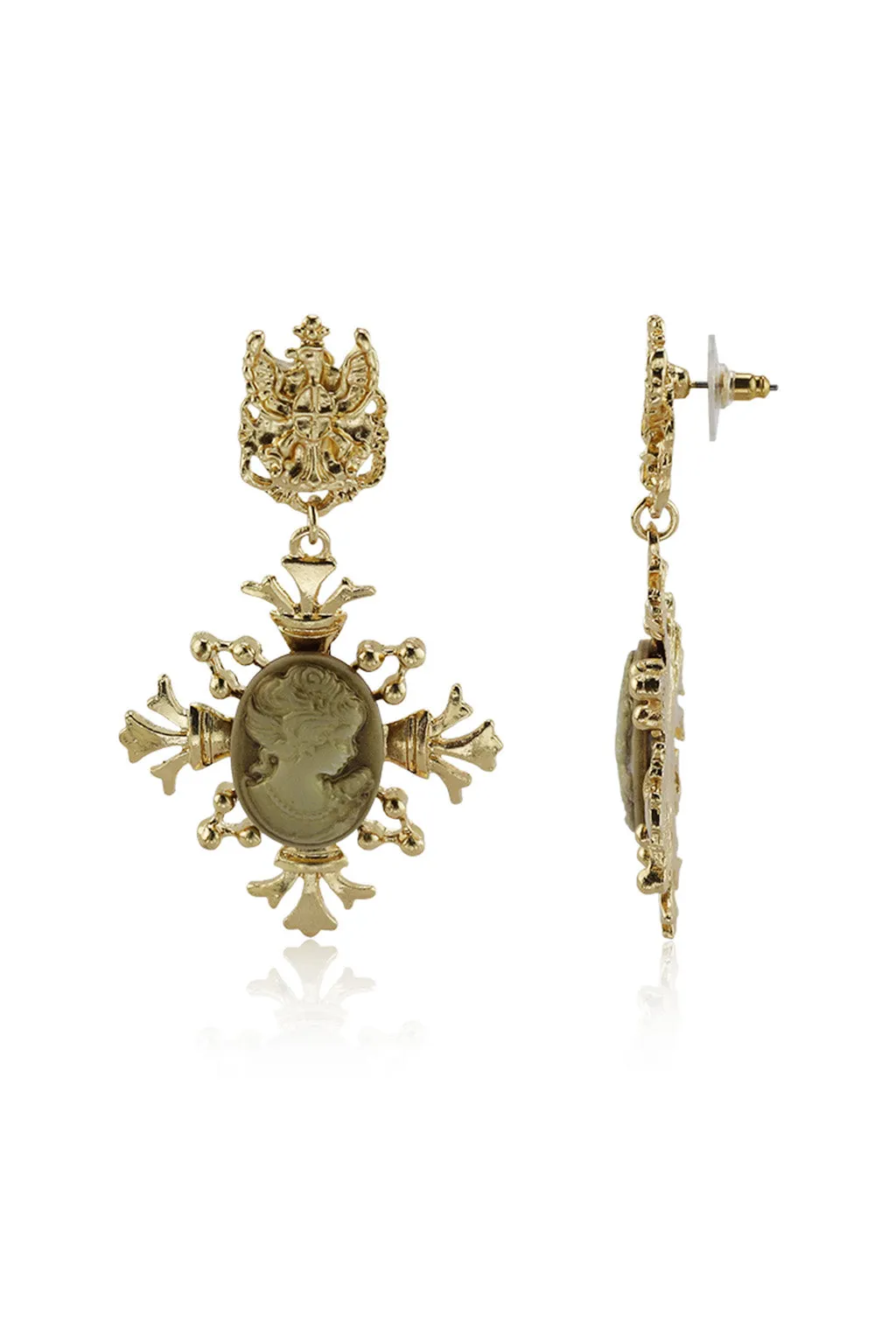 Victorian Gold Statement Earrings