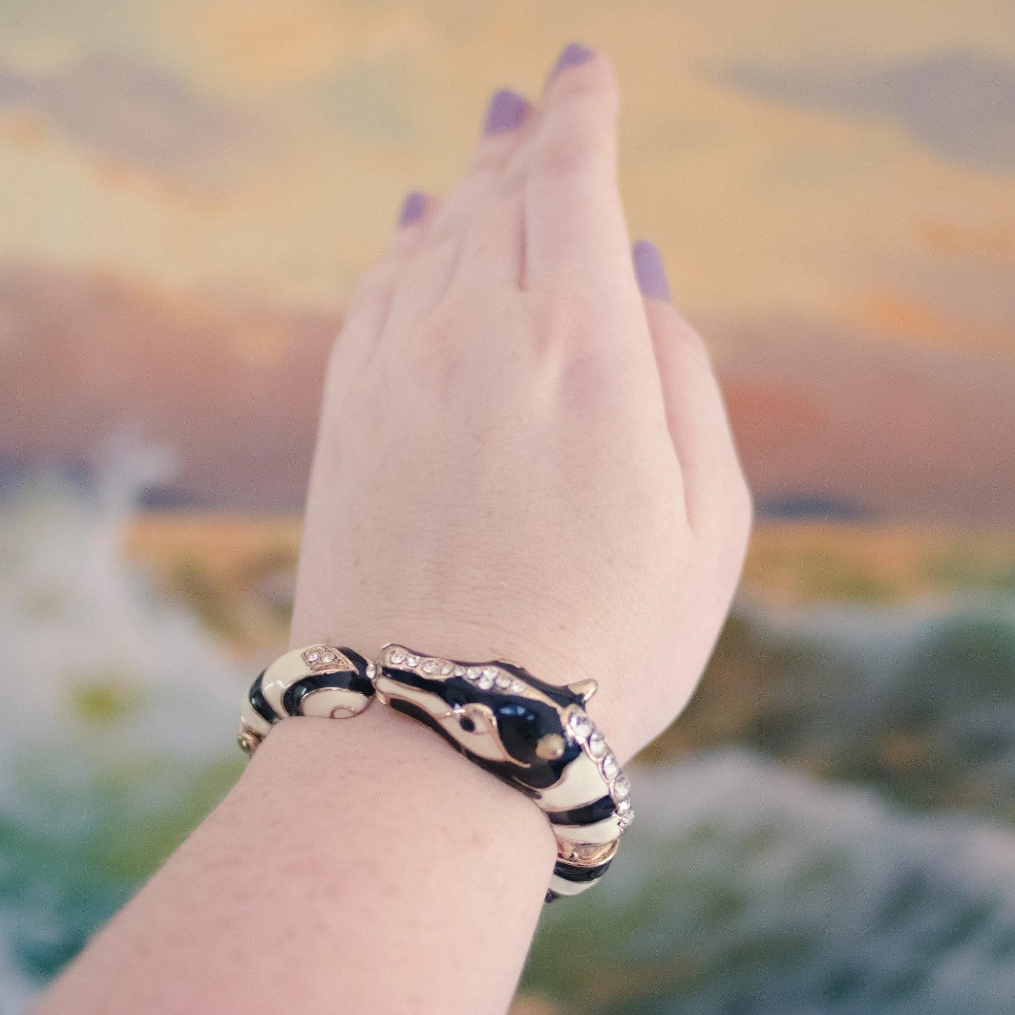 Vintage 1960s Zebra Bracelet