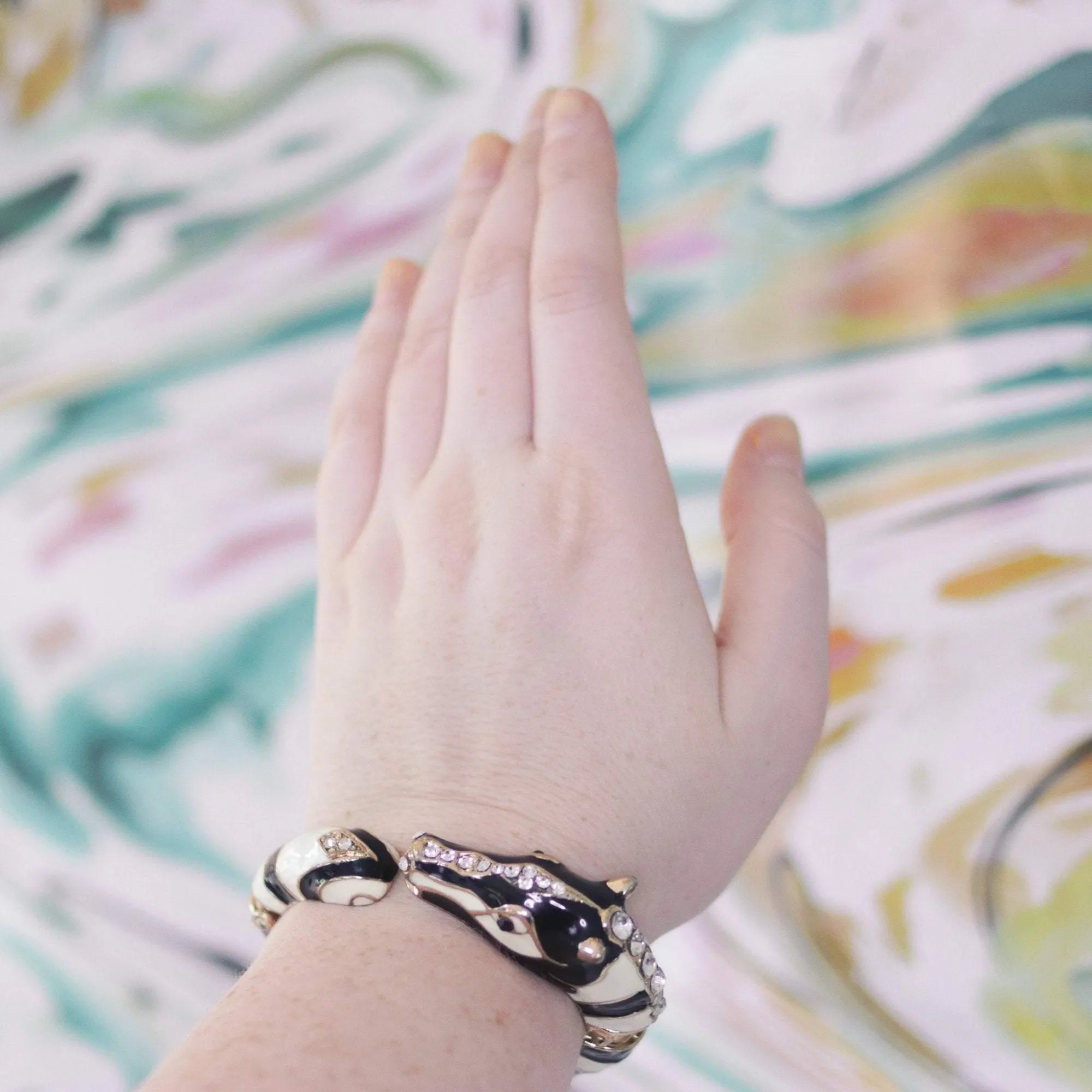 Vintage 1960s Zebra Bracelet