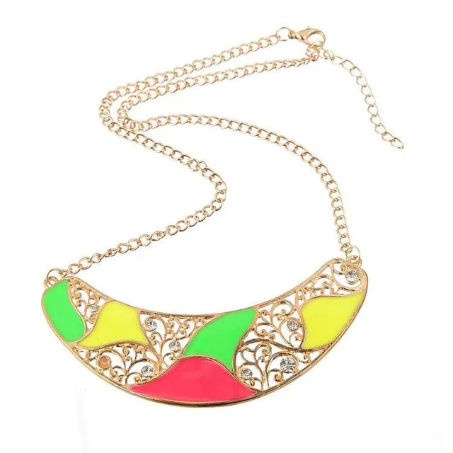 Vintage Boho Bohemia Long Crystal Necklace For Women