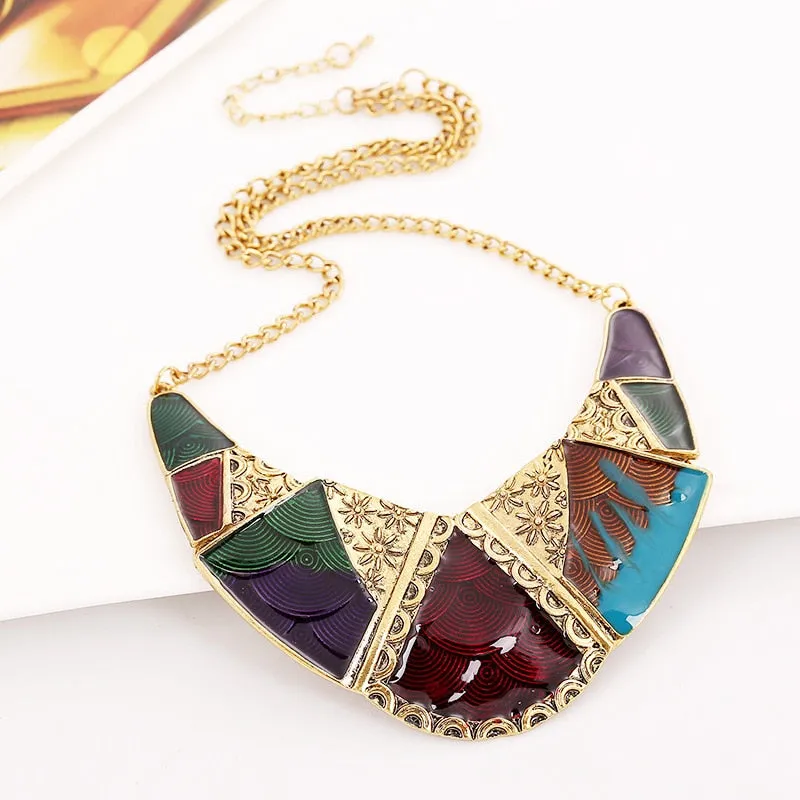 Vintage Boho Bohemia Long Crystal Necklace For Women