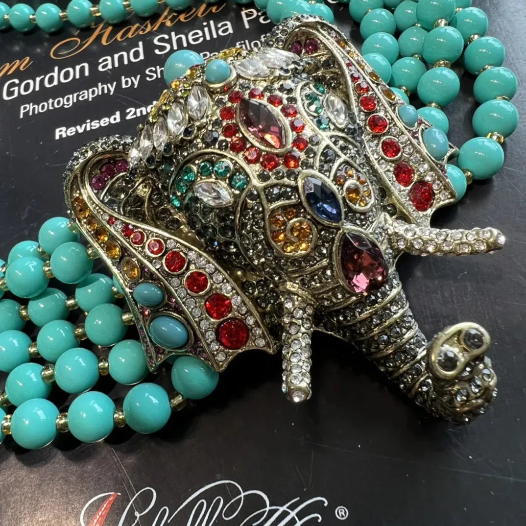 vintage  elephant necklace
