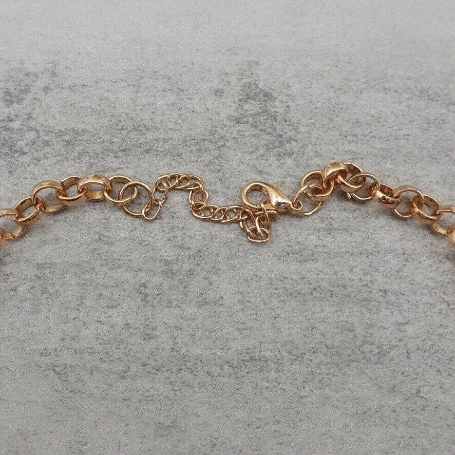 Vintage - Gold Crystal Round Pendant Necklace