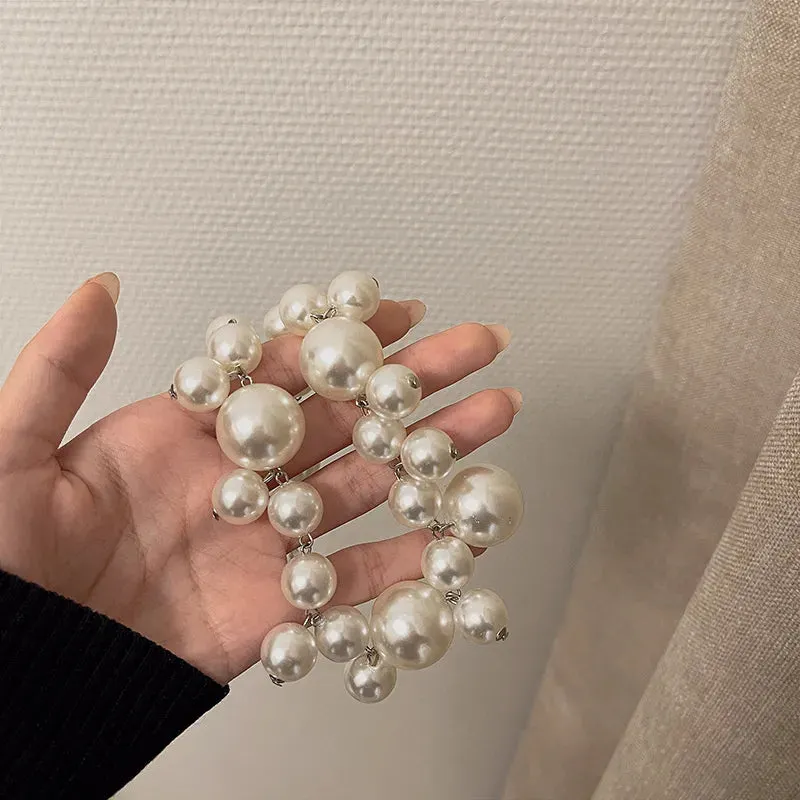 Vintage Hyperbole Pearls Necklace Collarbone Women  Jewelry