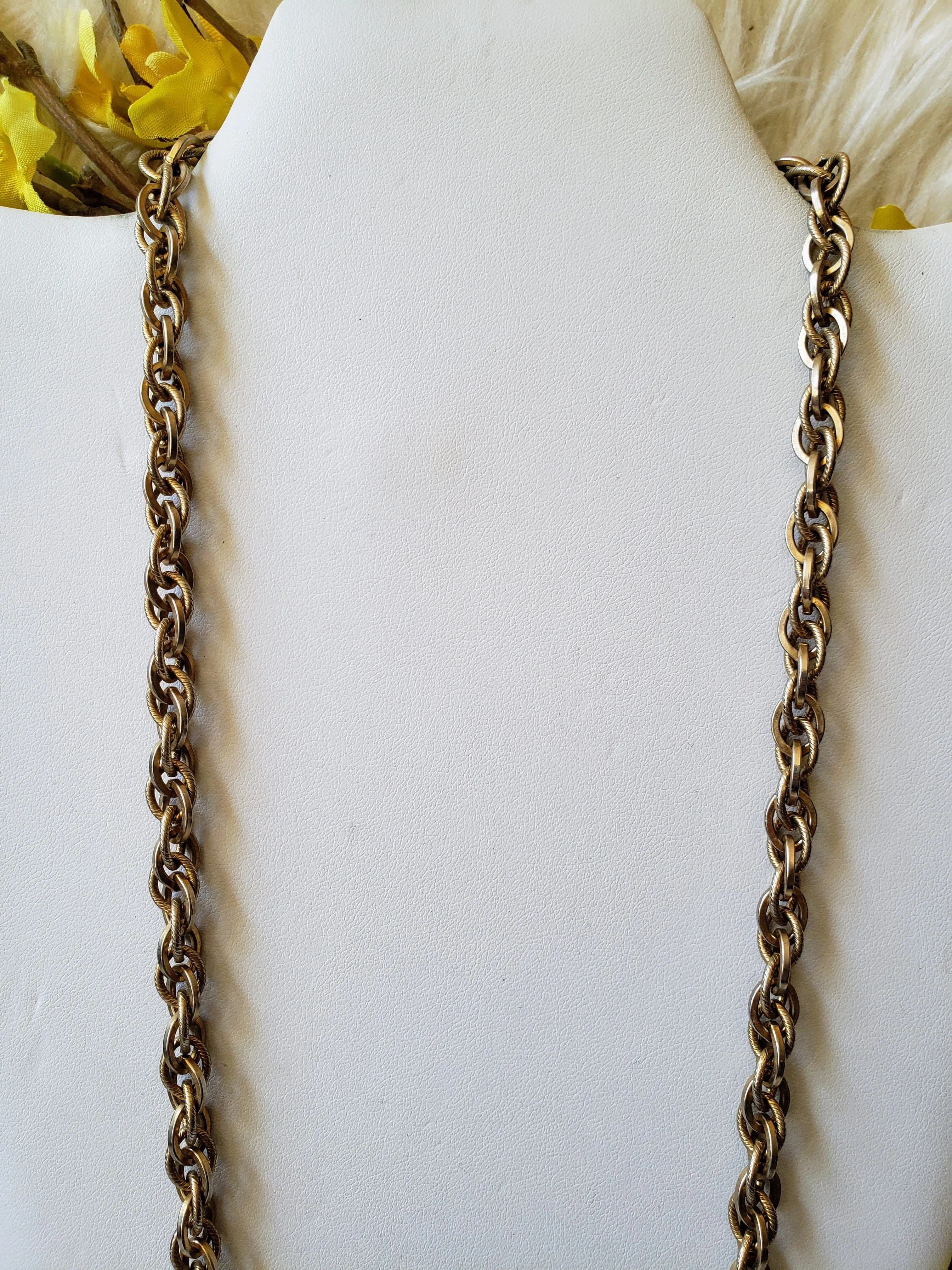 Vintage - Long Gold Chain Necklace