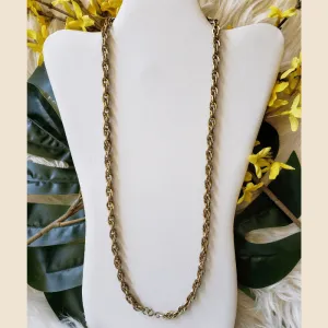 Vintage - Long Gold Chain Necklace