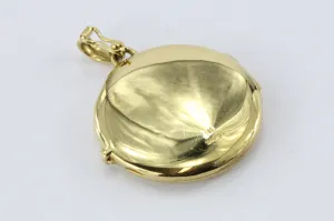 Vintage Tiffany & Co 18K Gold 750 Round Locket Pendant NO MONOGRAM