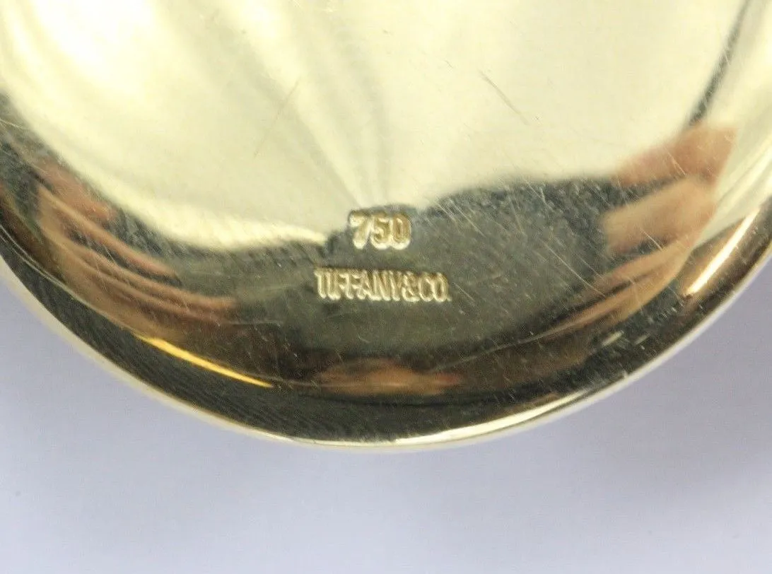 Vintage Tiffany & Co 18K Gold 750 Round Locket Pendant NO MONOGRAM