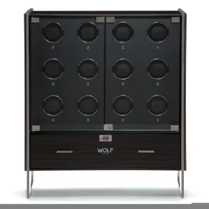 WOLF 1834 - REGENT - 12 Piece Cabinet Winder (Matte Zebra/Matte Black)